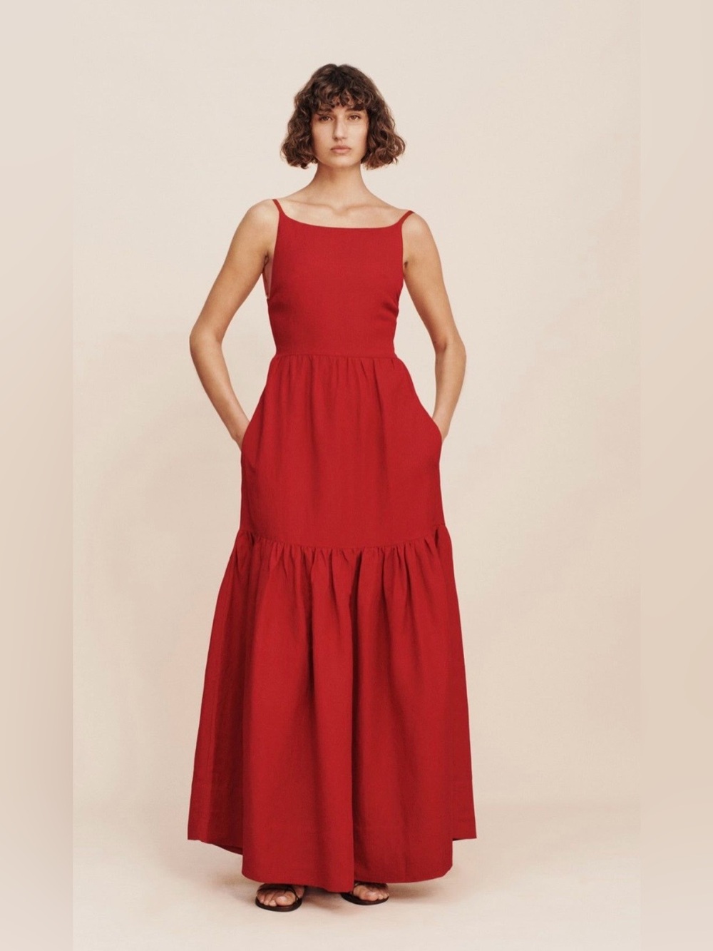 POSSE Elise Dress in Crimson